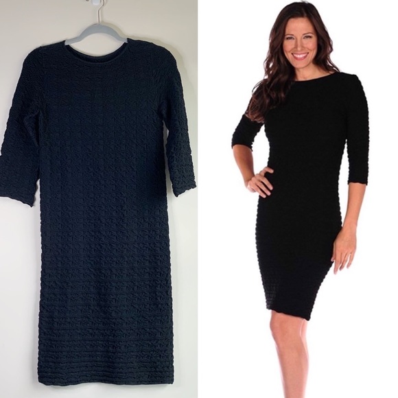 Adriana Silk Double Raw Edge Top - Black - Tees By Tina main image 1